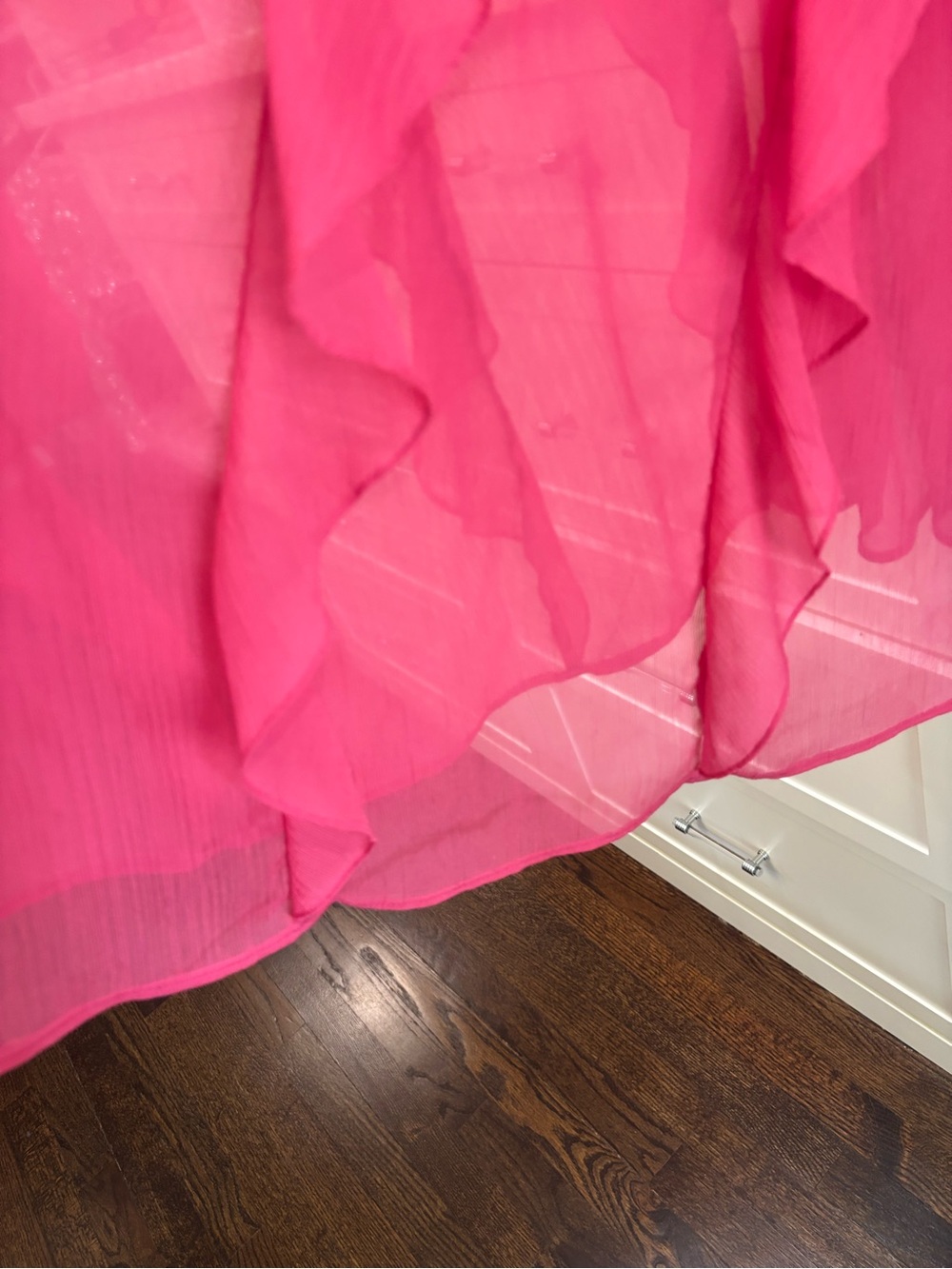 PatBO Hot Pink Halter Ruffle Maxi Dress - Picture 4 of 4